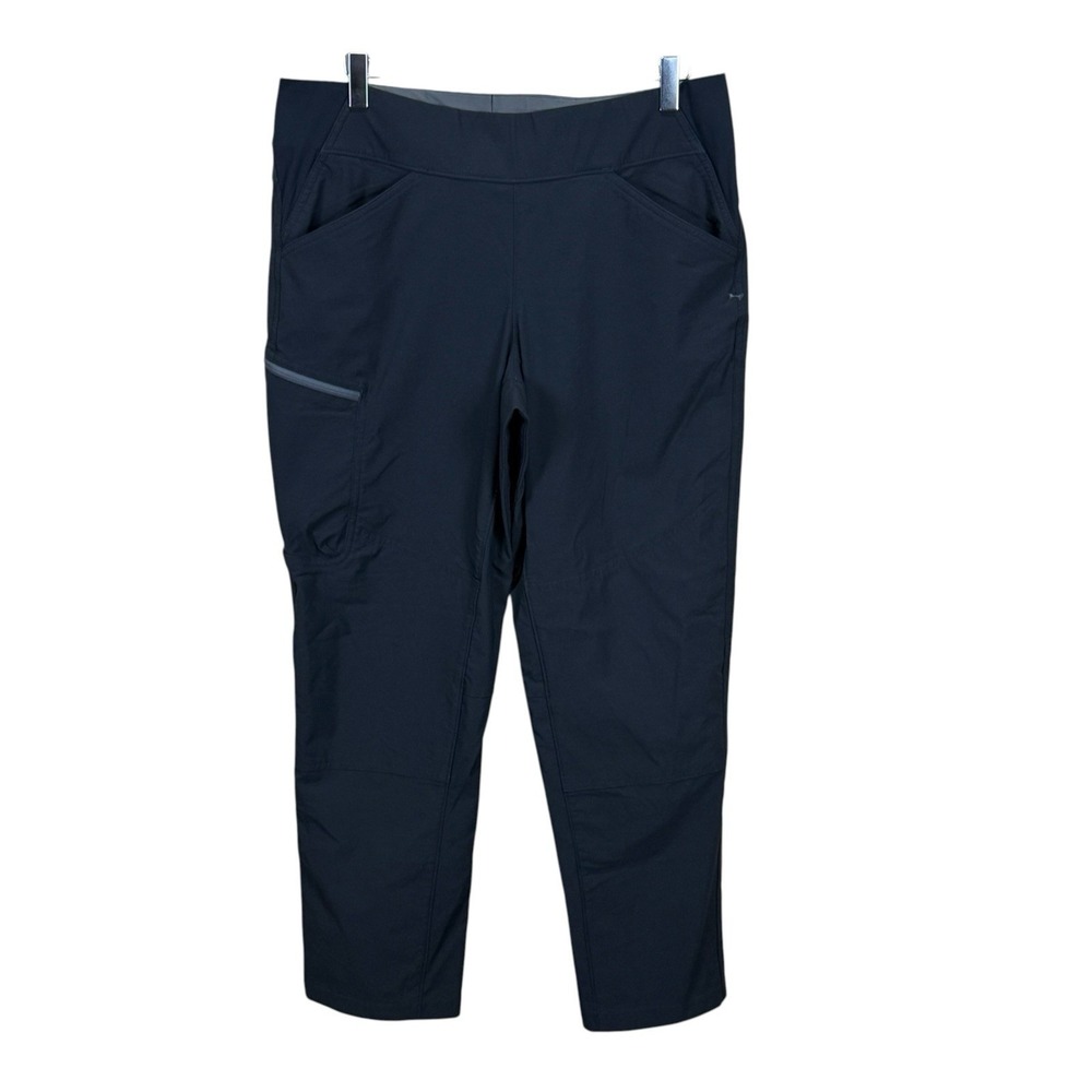 Duluth Pants Women 14 Black Flexpedition Pull-On Slim Leg Hiking Cargo Nylon